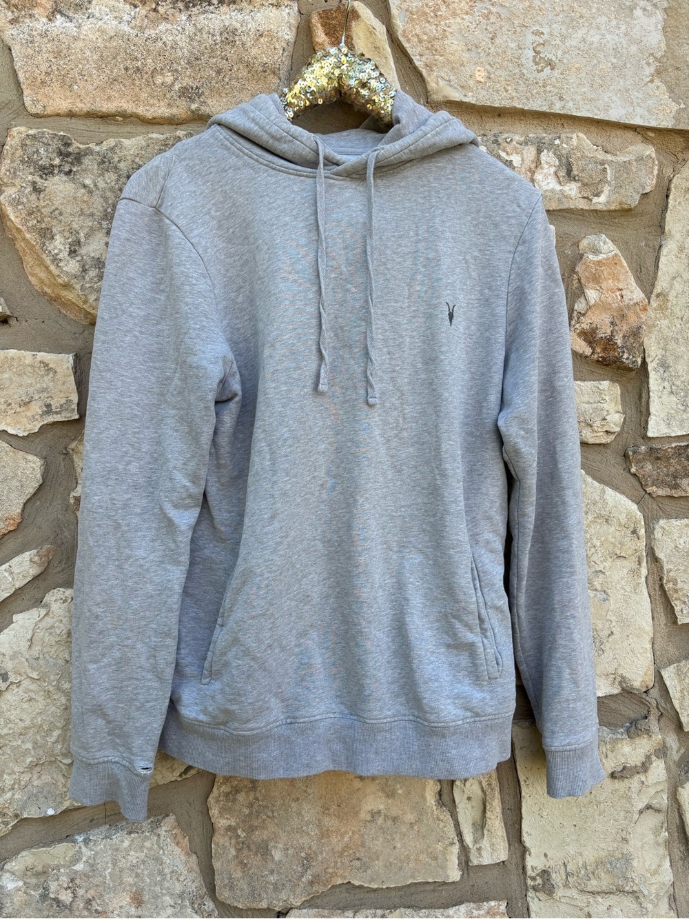 AllSaints Raven over-the-head hoodie mens medium